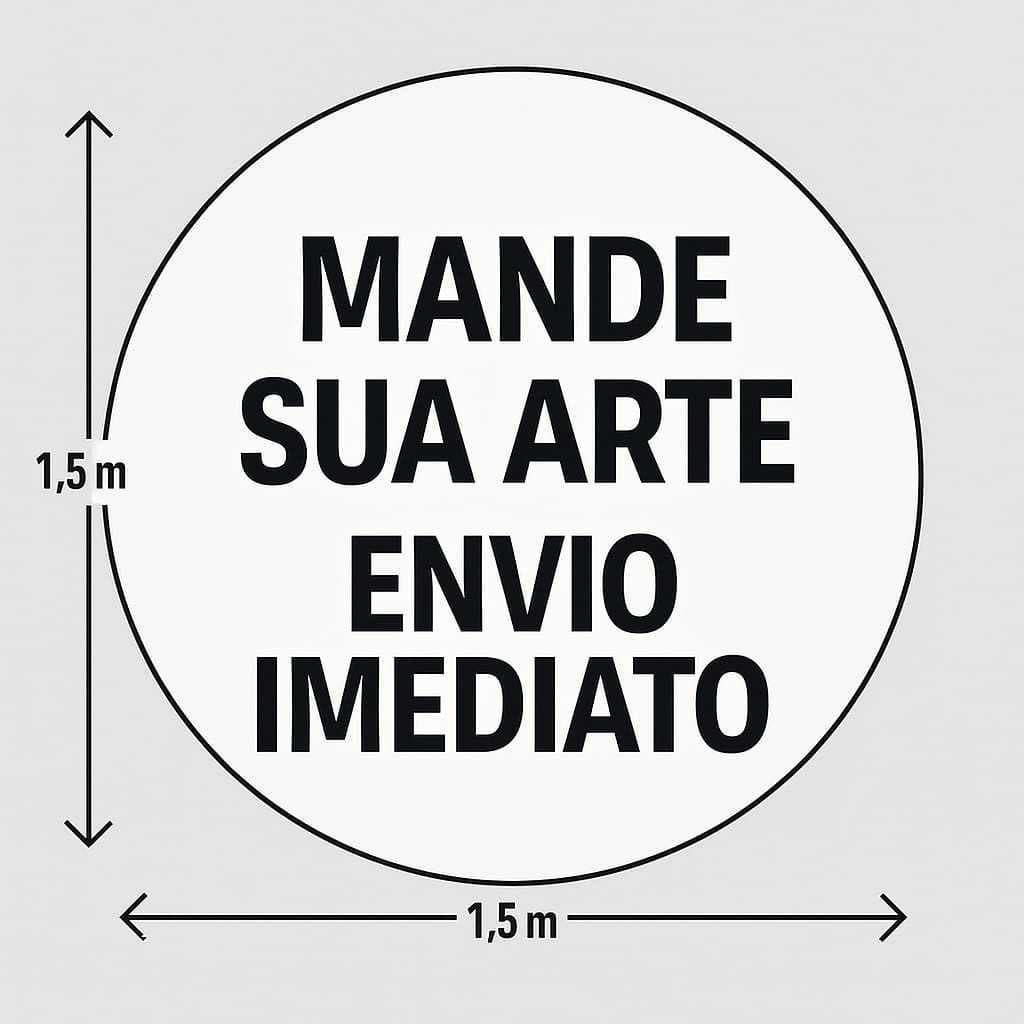 Painel Redondo em Tecido Sublimado 1,50m X 1,50m  Personalizado