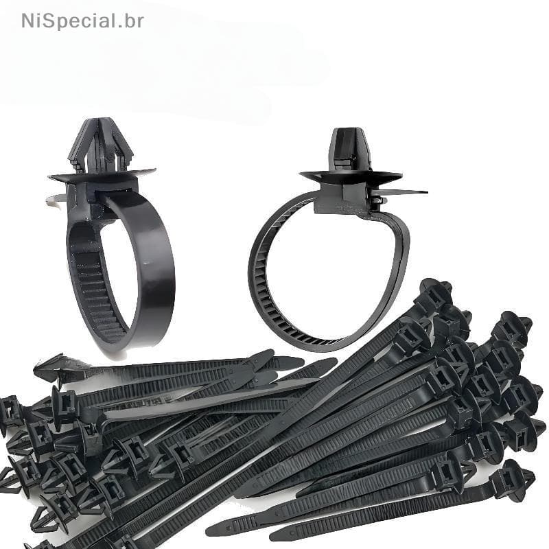 [Nis] 10/20 Pcs Carro Nylon Preto Push Mount Fio Chicote Prendedor Cabo Braçadeira Clipes Laços Gerenciamento Organizado