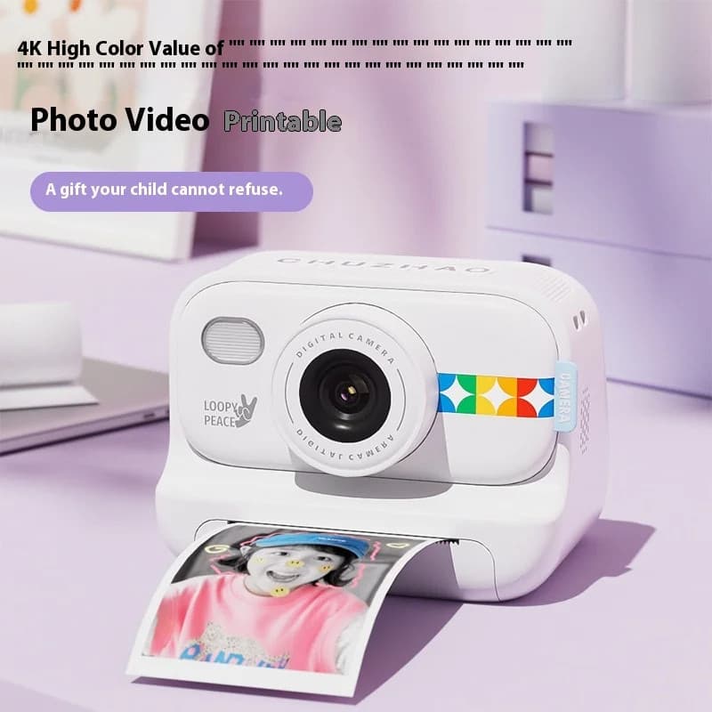 Câmera De Impressão Colorida Infantil Ao Ar Livre Foto Térmica PaperKids 1080P HD Digital Instantânea Presente Das Crian