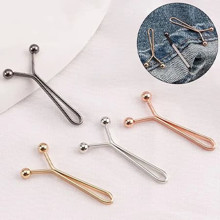 5 Clips Prático Para Ajuste de Cintura Em Calças e Jeans Bermuda Shorts