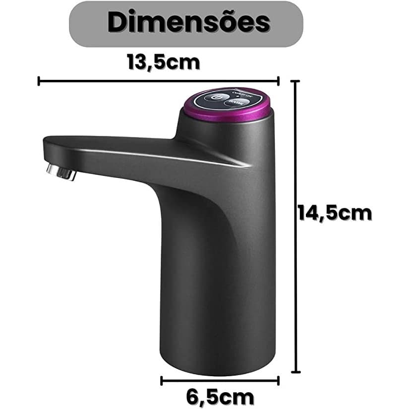 Bebedouro Bomba Elétrica Garrafão Galão Água Recarregável tomate compativel com galão de 20L