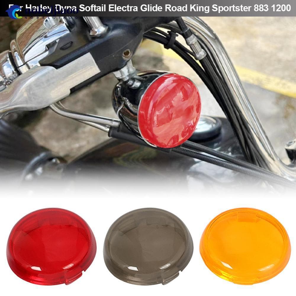 NOBELJIAOO 2 Peças Tampas De Cobertura De Lente De Luz Indicadora De Motocicleta Para Harley Dyna Softail Electra Glide