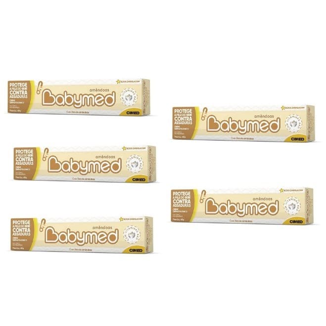 Kit 5 Pomada Babymed Amêndoas 40g - Cimed