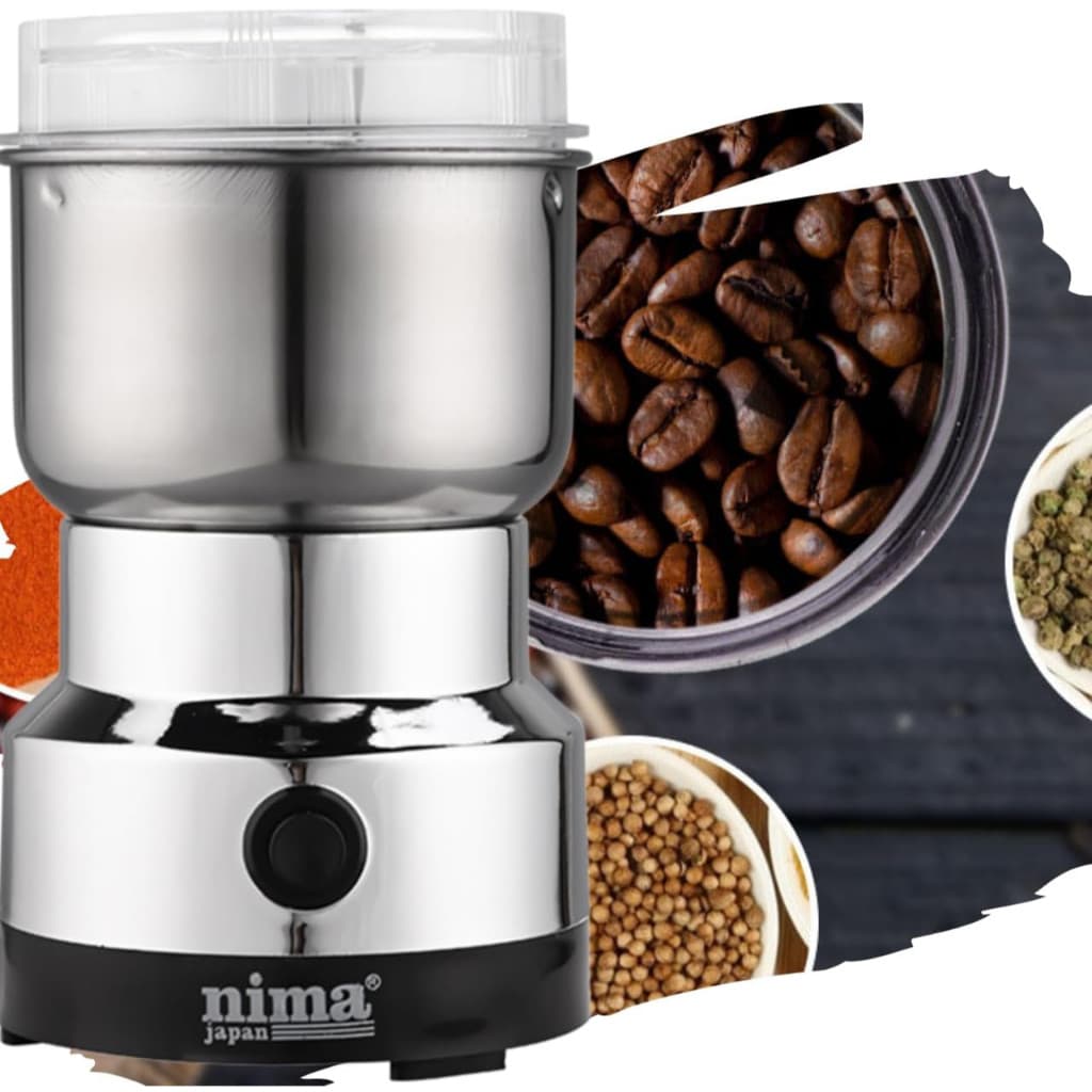 Moedor Multifuncional de Café e Especiarias 110V/220v com Design em Aço Inoxidável 4 Lâminas