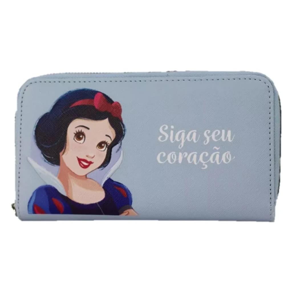 Carteira Disney Princesas Branca De Neve Zona Criativa Azul