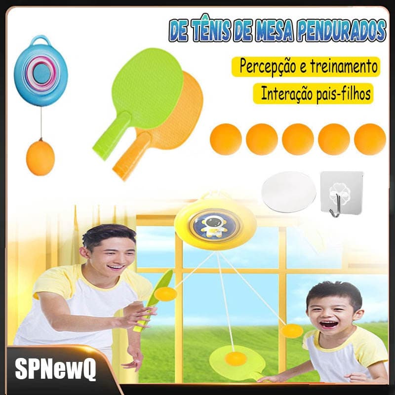 Tênis De Parede Para Pais E Filhos Com Brinquedo Robótico Conjunto De Auto-treino Para Tênis De Mesa Suspenso