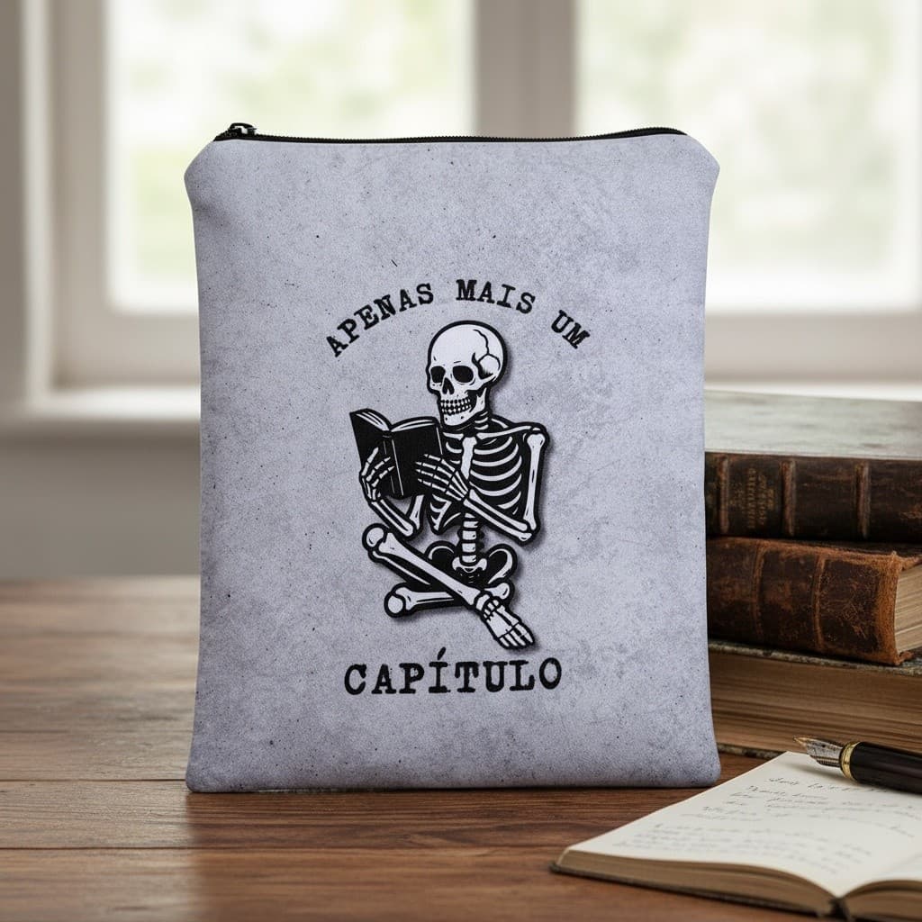 Capa de Livro Protetora Book Sleeve Porta Livros de Tecido