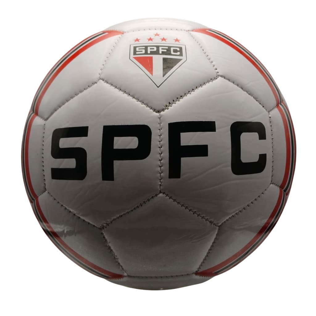 Bola De Futebol São Paulo FC Em Couro Sintético Tamanho 5