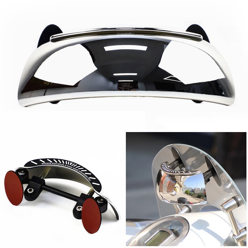 Peças de Modificação Aplicáveis para Motocicleta Django, Para-brisa Frontal, Espelho Retrovisor Holográfico, Espelho Ret