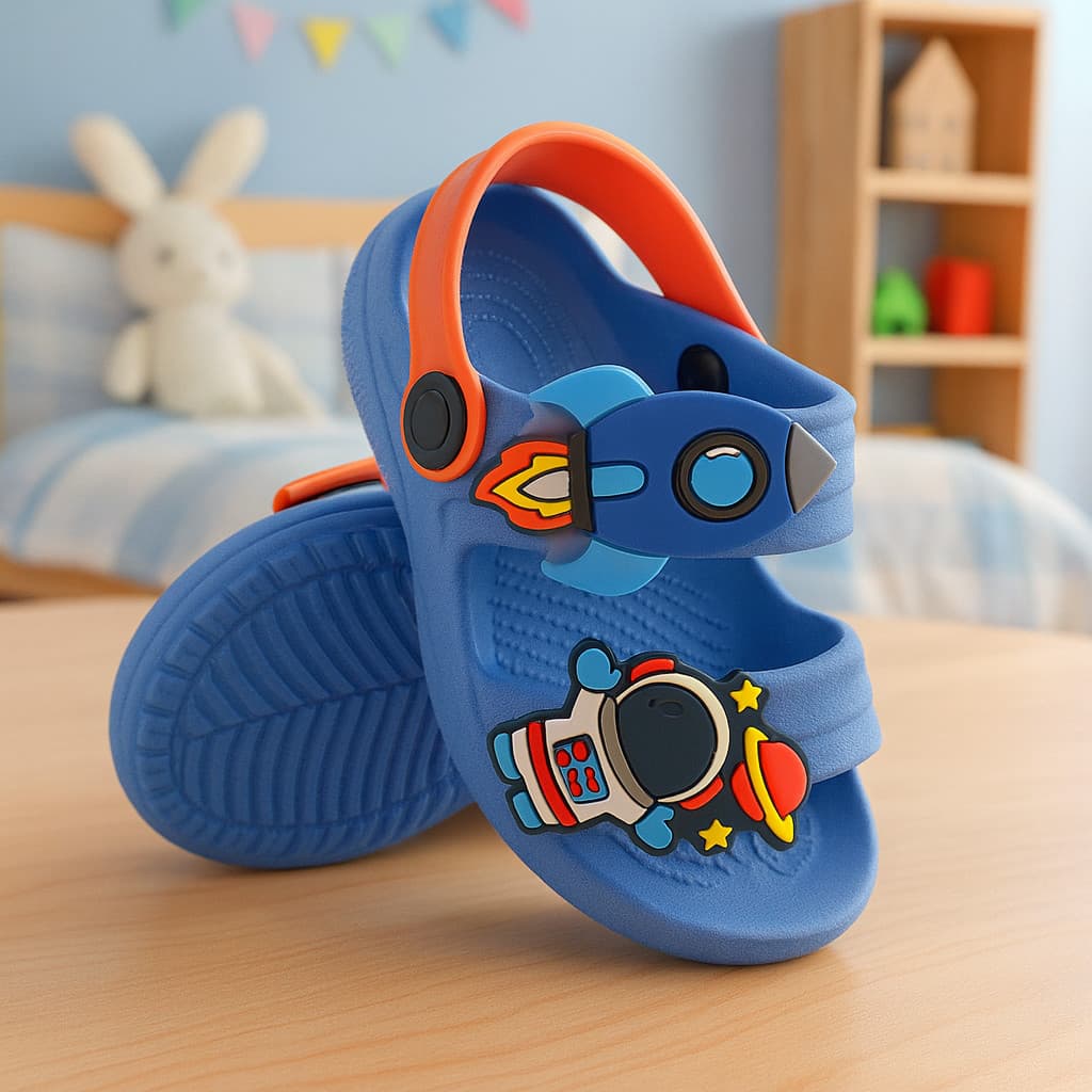 Sandália Papete Infantil Menino Astronauta Dino Masculino Criança Leve Confortável Antiderrapante