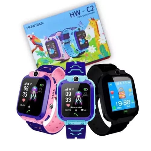 New Novo Smartwatch Microwear Infantil Howear Hw C2 Camera Chip GPS SOS A Prova De Água And Electron