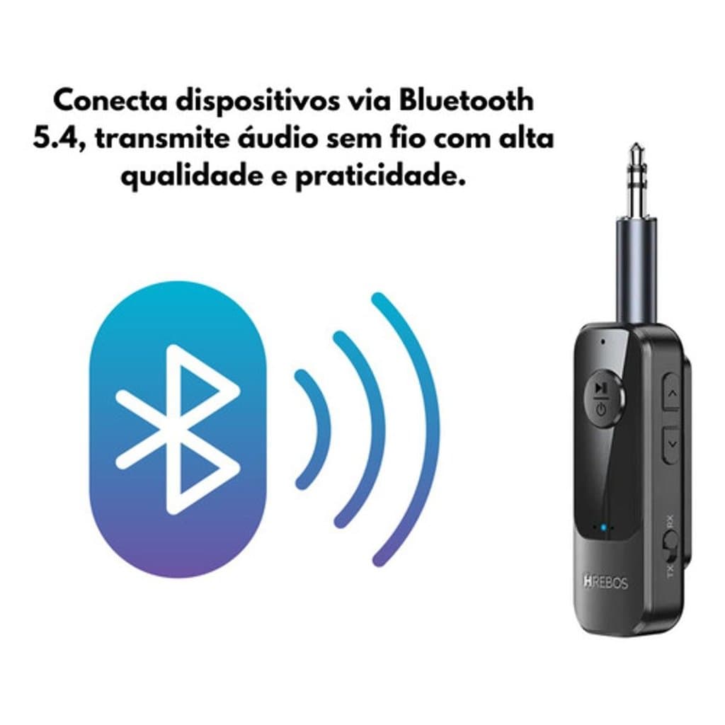 Transmissor Bluetooth 5.4 P2 Para Tv, Caixa De Som E Carro
