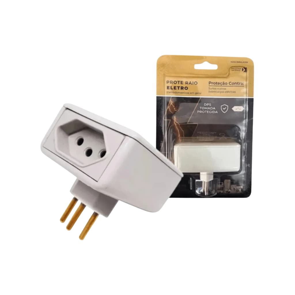 Protetor Raio Eletrodomésticos Tomada 127V 10A Bivolt - PW