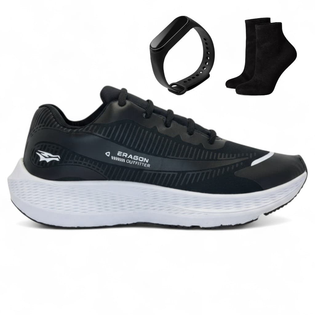 Tênis Masculino + Relógio Digital + Meia Grátis Kit Completo Esportivo Academia Corrida Casual