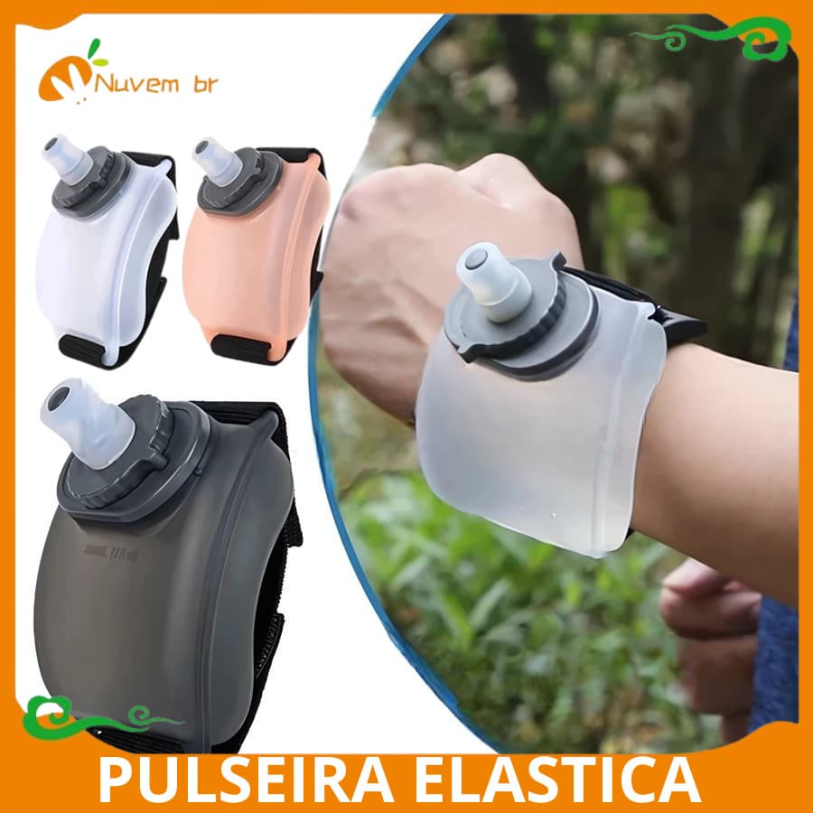Pulseira Garrafa Portátil 200ML Esportiva Pulso Corrida Ciclismo Caminhada Academia Acessórios De Abastecimento Nuvem Br