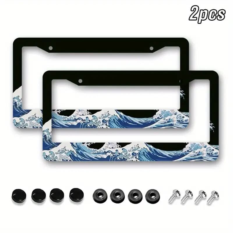 Arruela de peças de borracha de placa de licença, parafusos Wave 8 Design garantido Instalação Art 2 Instalação estável 