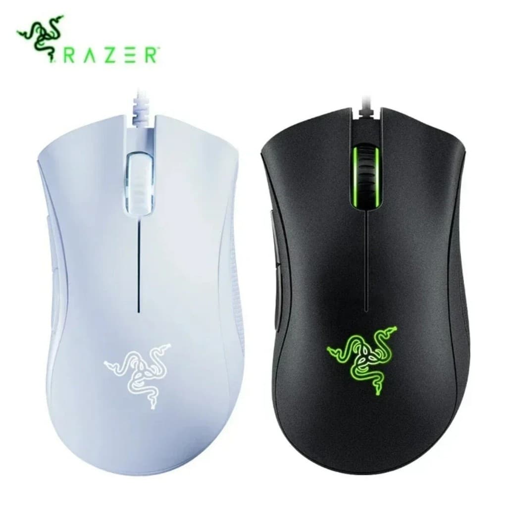 Para Mouse Gamer com Fio Razer DeathAdder Essential, Sensor Óptico de 6400DPI, 5 Botões Independentes