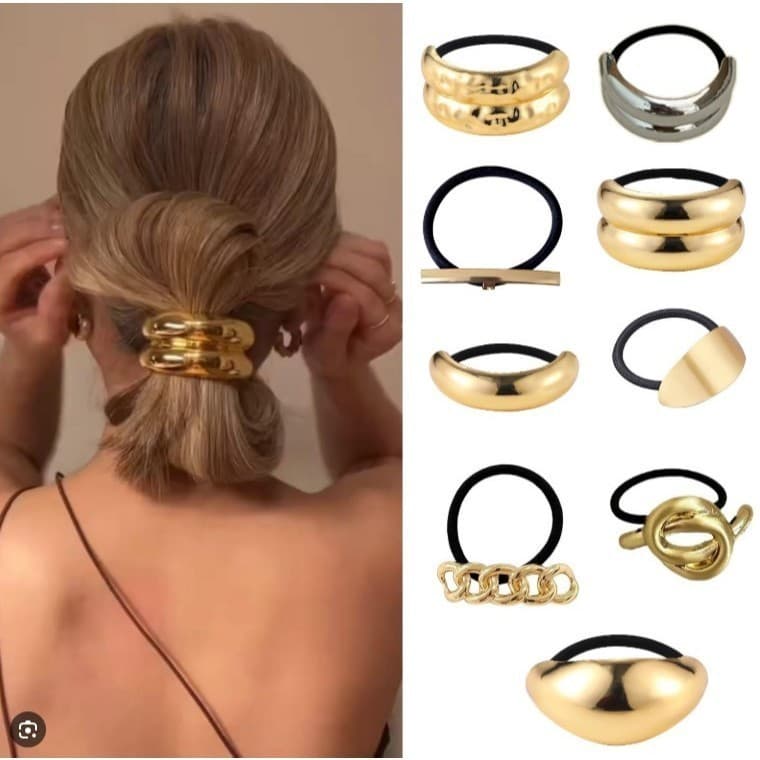 Elástico para Cabelo Metal Dourado/Prata Liga de cabelo/acessórios de cabelo