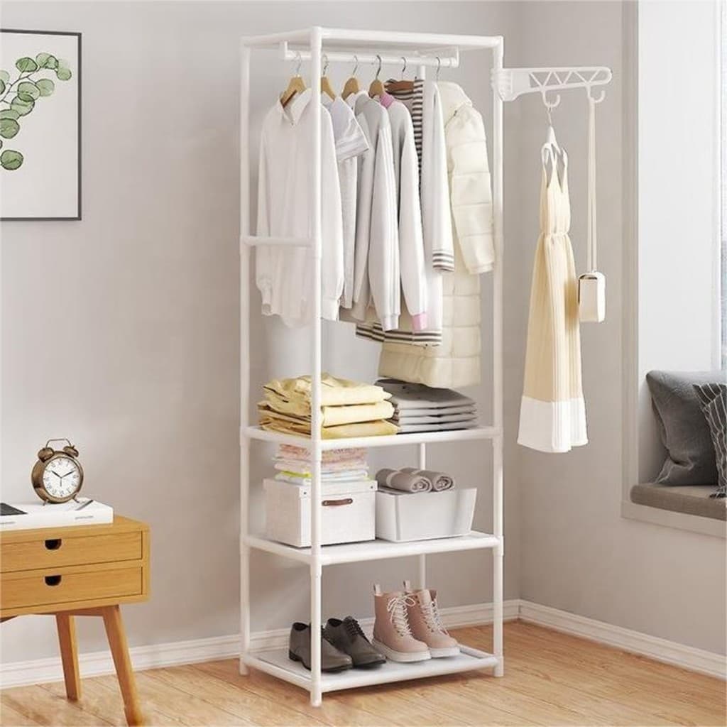 Guarda Roupa Portátil Arara Multifuncional com Cabideiro e Sapateira