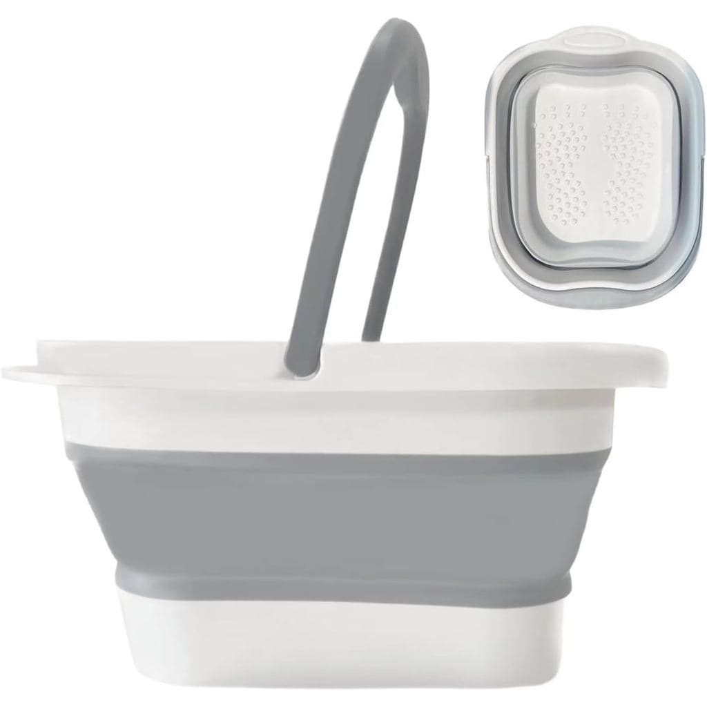 Banheira de Pedicure Dobrável para Massagem de Pés Secos e Rachados, Bacia de Imersão para Pés com Pontos de Massagem, B