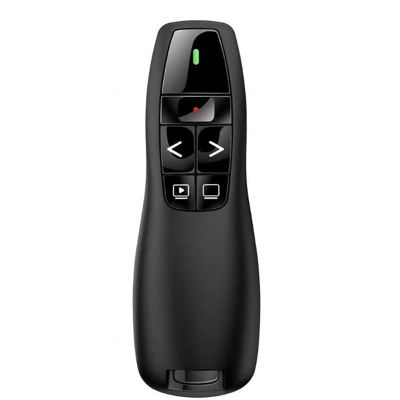 Controle Apresentador Sem Fio Wireless 2.4GHz Laser Vermelho 100m USB Plug Play