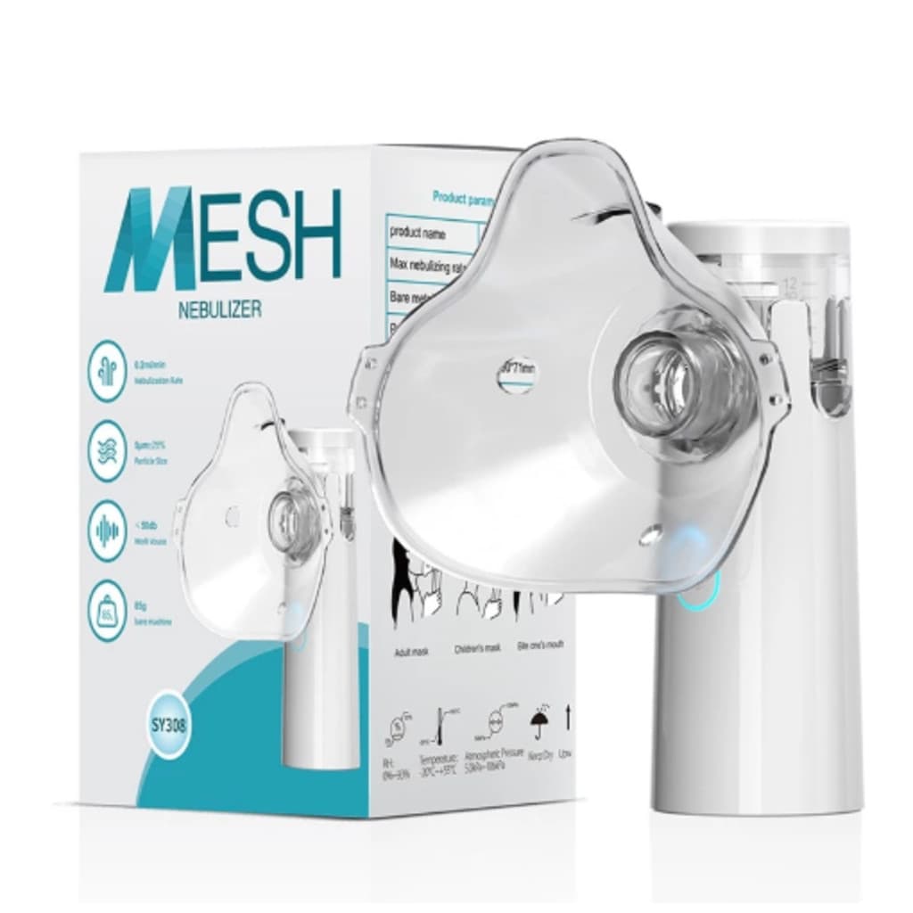 Nebulizador Portátil, Inalador Silencioso Ultrassônico, Ideal para Adultos e Crianças