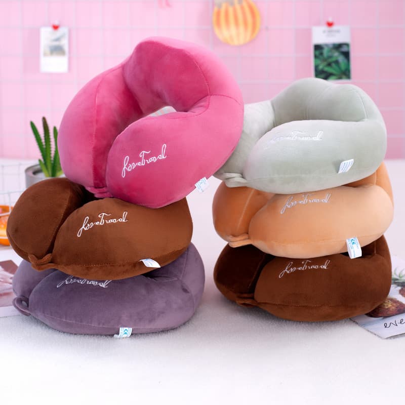 Travesseiro de Pescoço Minimalista Almofada de Viagem de Pelúcia Macia  Conforto e Estilo