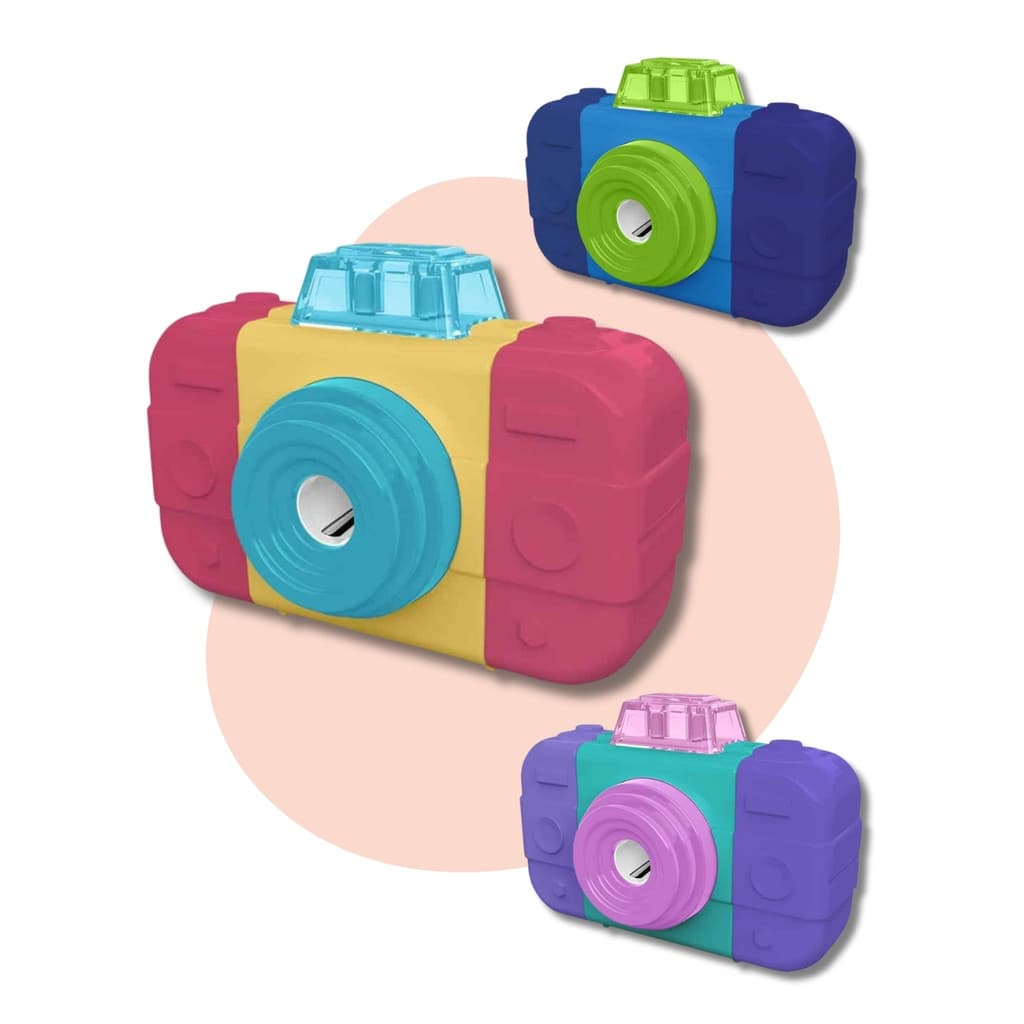 Apontador c/ Depósito e Borracha com Rolo Limpador Click Máquina Fotográfica - Tris