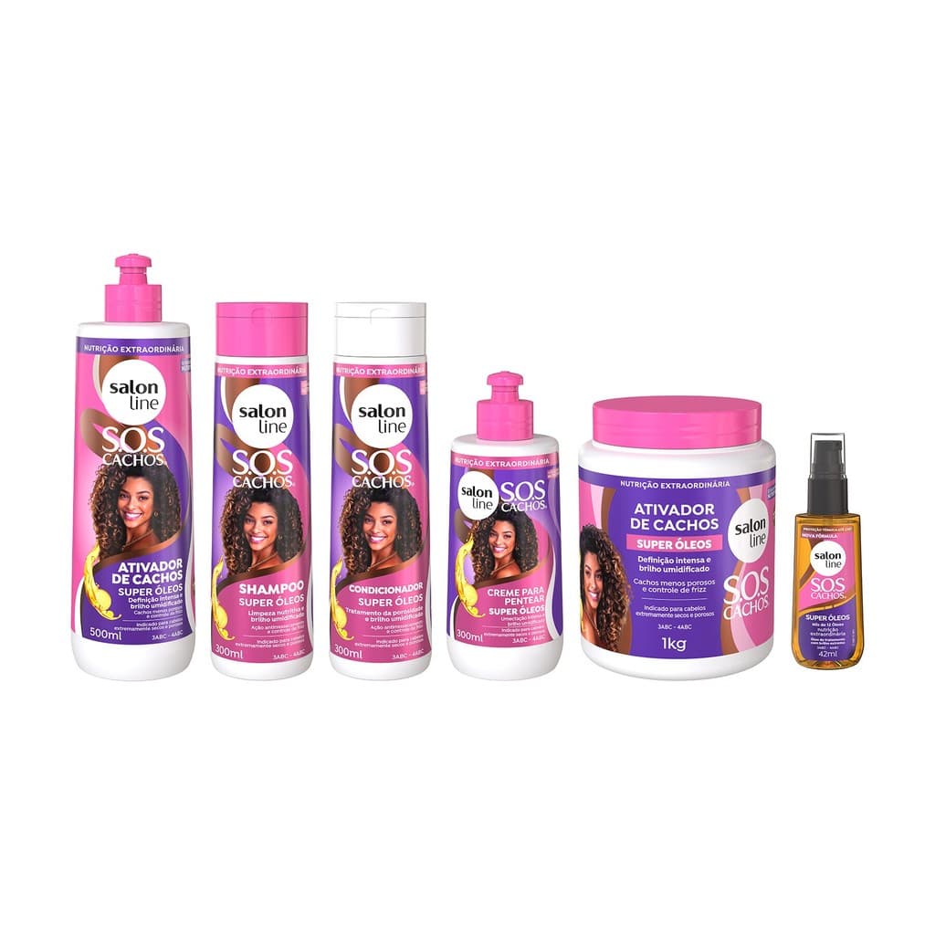 Kit SOS Cachos Super Óleos linha completa