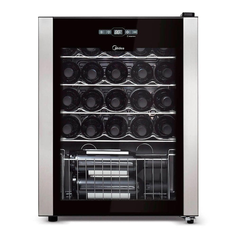 Adega Climatizada De Vinhos 24 Garrafas Midea Wbb241 - 127v