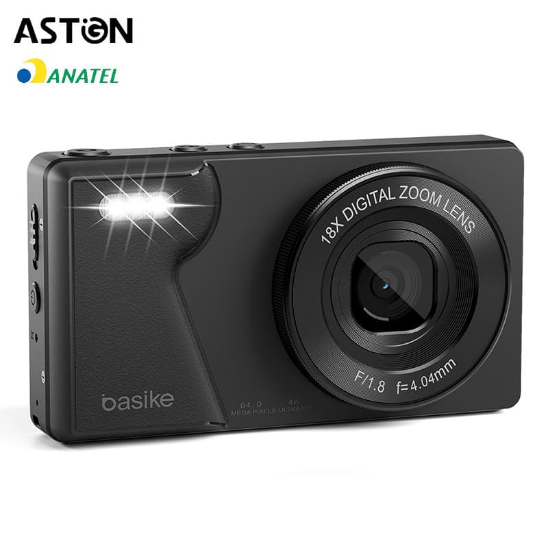 Astgn X Basike Câmera Digital 64MP4KDisplay ColoridoCameraFrontaleTraseira,cartão de memória de 32g