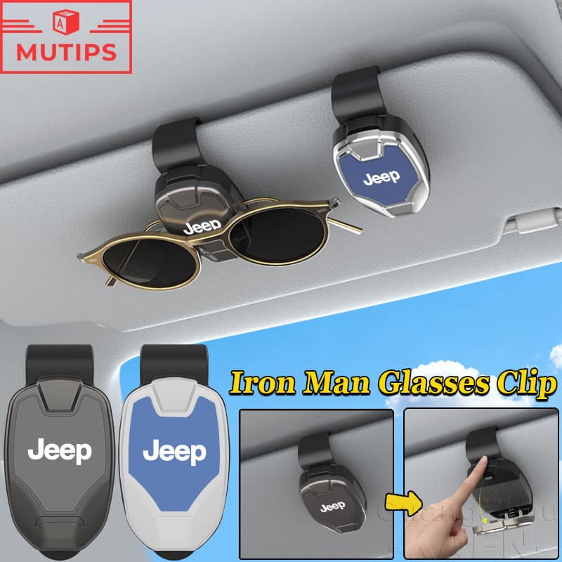 Jeep Sun Visor Suporte De Óculos De Sol Para Carro Organizador Clipe De Armazenamento Criativo Do Homem De Ferro Renegad