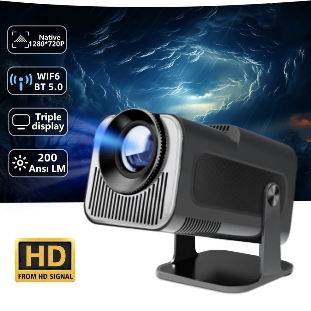 Atualizado Projetor Smart HY320 Android Full HD 11280x720  Bluetooth Wi-fi