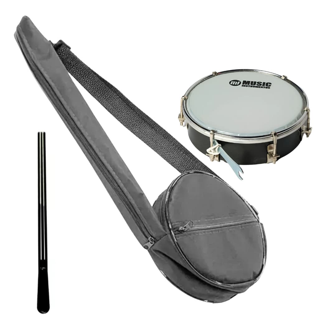 Tamborim Phx 06 Abs Pele Leitosa + Baqueta Tripla + Bag