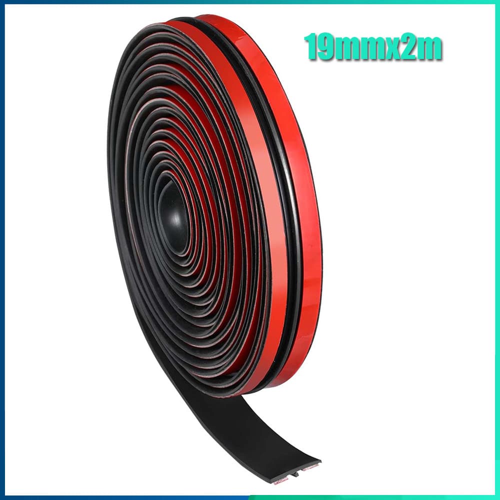 19mmx2m Tiras De Vedação De Borracha Para Carros Bordas Pára-Brisas Janelas Isolamento Acústico