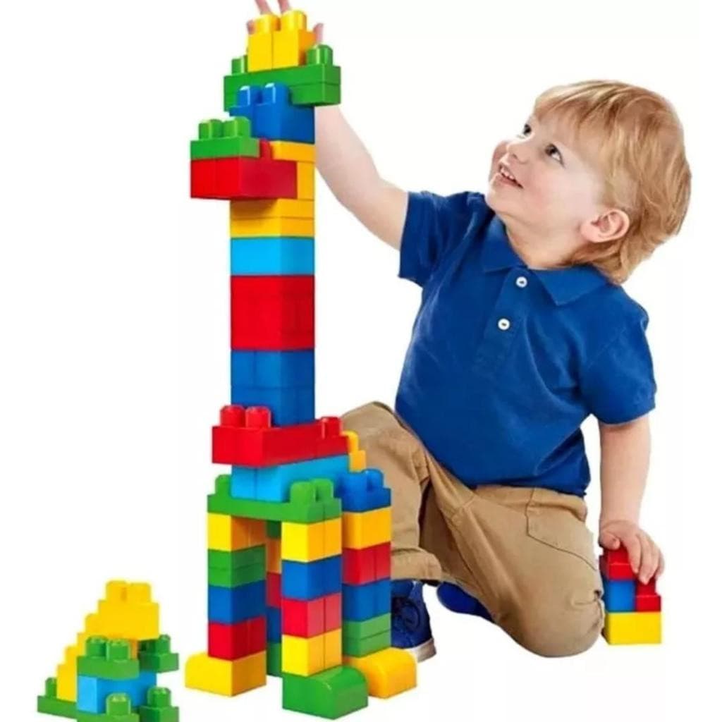 Blocos Brinquedo De Montar 55 Peças Grandes Infantil Criança - Samba Toys