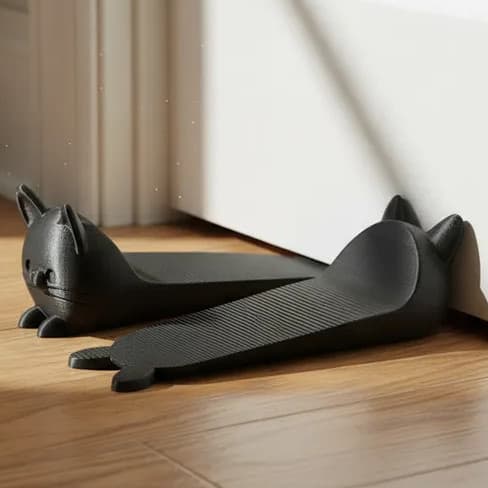 Trava Porta Gatinho Suporte  Aparador Peso Trava Porta Cunha Calço Divertido