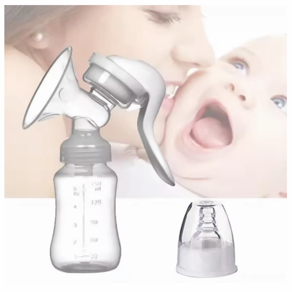 Bomba de tirar leite manual livre BPA acompanha bico de mamadeira Bombinha Tira Leite Materno