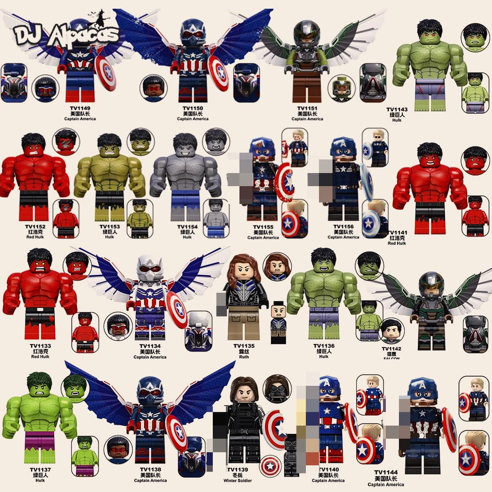 Blocos De Construção Figuras Brinquedo colecao de personagens TV1133 TV1149 TV1153 TV1155