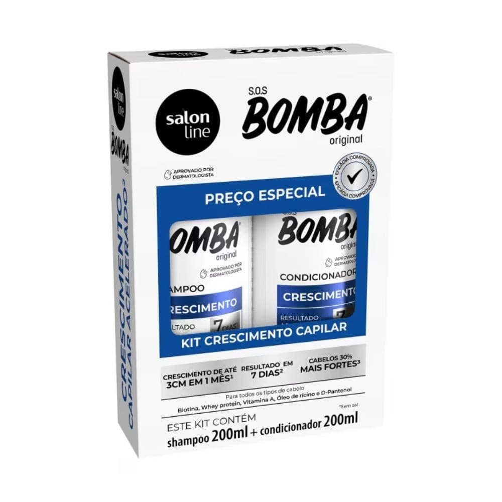 Kit Shampoo + Condicionador SOS Bomba Original Salon Line 200ml
