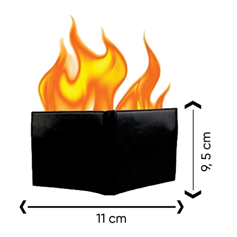 Carteira Mágica de Fogo em Couro  Modelo Básica Mix Reynold