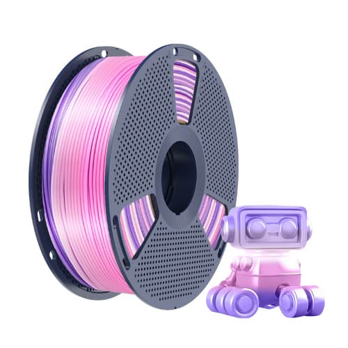 Filamento Impressão 3D Sunlu Pla+ Silk Rainbow Rosa-Pink-Lilas 1kg