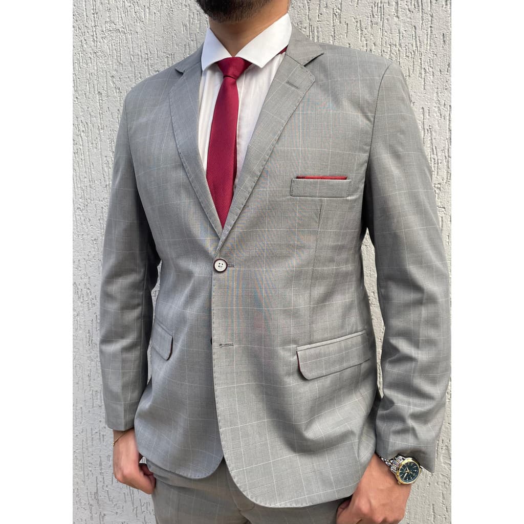 Terno Poliviscose Italiano Com Ajuste Na Calça + Capa Personalizada