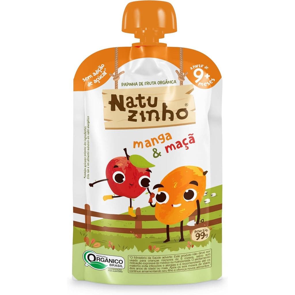 Papinha Orgânica Natuzinho Manga Maçã 99g
