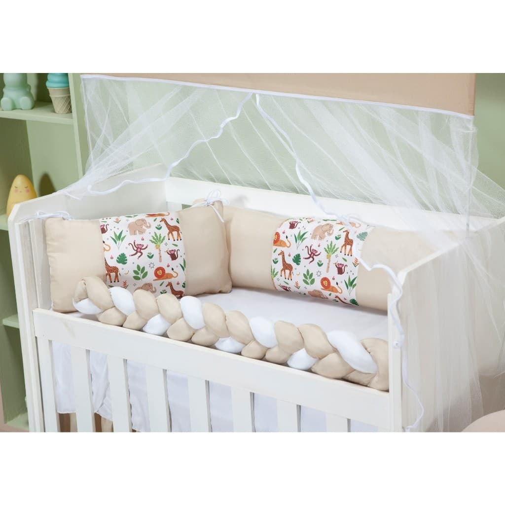 Kit Mini Berço Menina Menino 6 Peças Com Saia