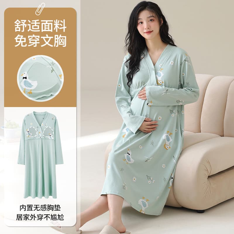 Xiyue Novo estilo primavera outono manga comprida imitação de algodão roupas de confinamento com almofada fixa no peito 