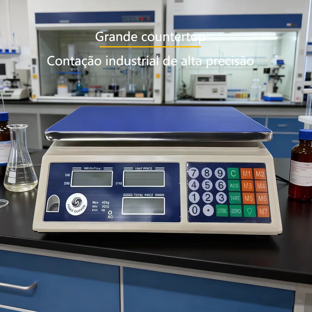 Balança Eletrônica Digital 40kg Comercial Bivolt 110/220V Recarregável na Super Promoção com Envio Rápido para Empresas