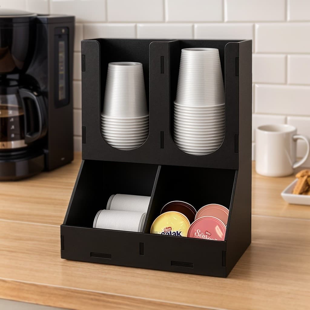 Organizador de Copos e Cápsulas de MDF para Café