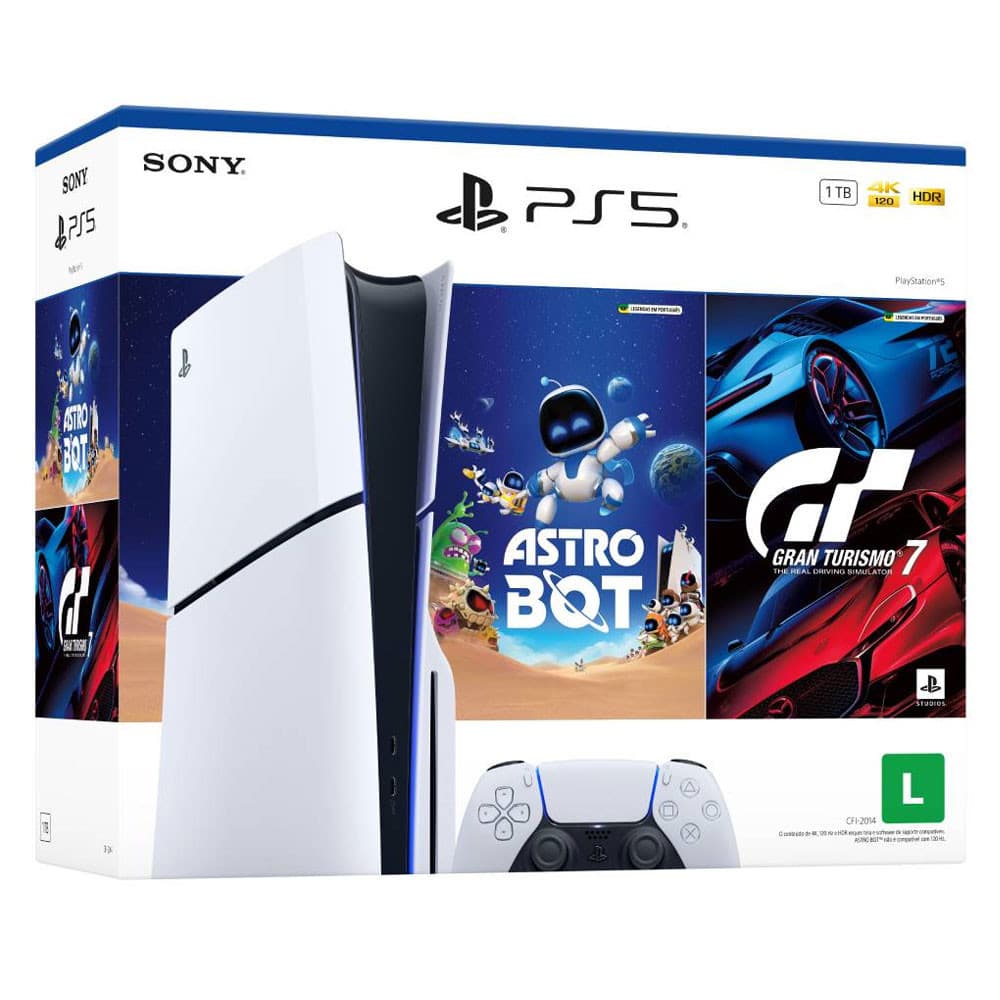 Console PS5 Slim Disk com Jogos Sony