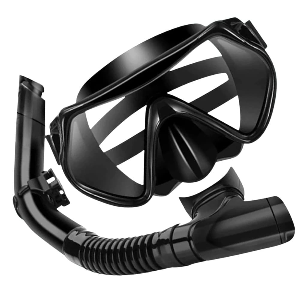 Kit Máscara Mergulho Profissional Snorkel Ajustável Óculos Respirador Adulto Praia Piscina Silicone